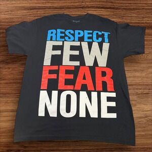 Twisted Respect Few Fear None Graphic Print‎ Crew Neck T-Shirt XL